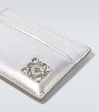Loewe Anagram metallic leather card holder