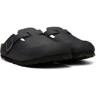 Birkenstock Black Narrow Boston Oiled Leather Loafers