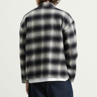 YMC Men's PJ Check Flannel Overshirt in Black/Olive