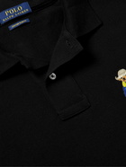 Polo Ralph Lauren - Slim-Fit Logo-Embroidered Cotton-Piqué Polo Shirt - Black