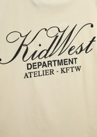 Kidwest Script Logo-print Cotton T-shirt White