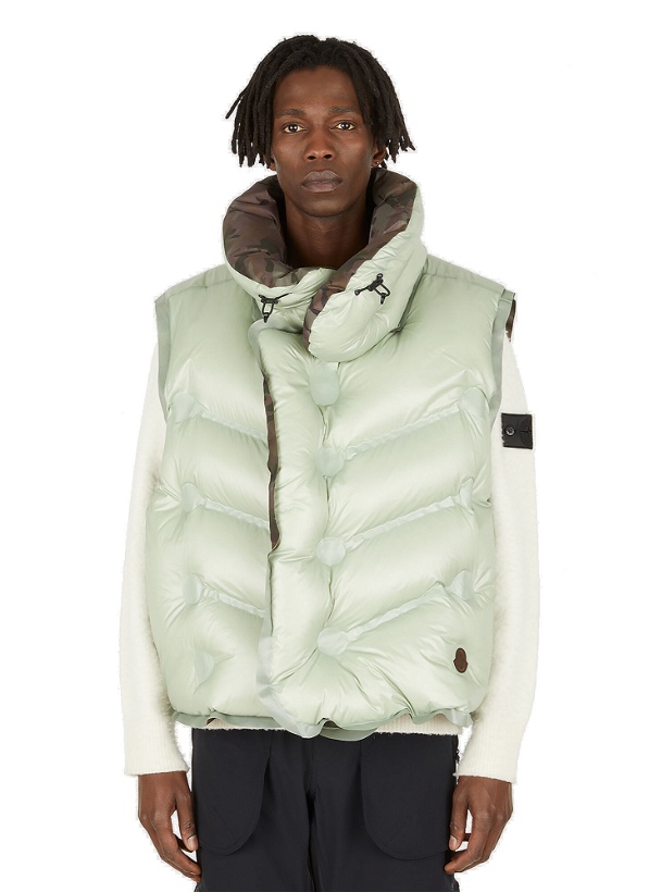 Photo: Zadena Sleeveless Quilted Jacket in Light Green