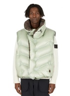 Zadena Sleeveless Quilted Jacket in Light Green