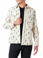 MC2 Saint Barth Man Corduroy Overshirt With Ski Print