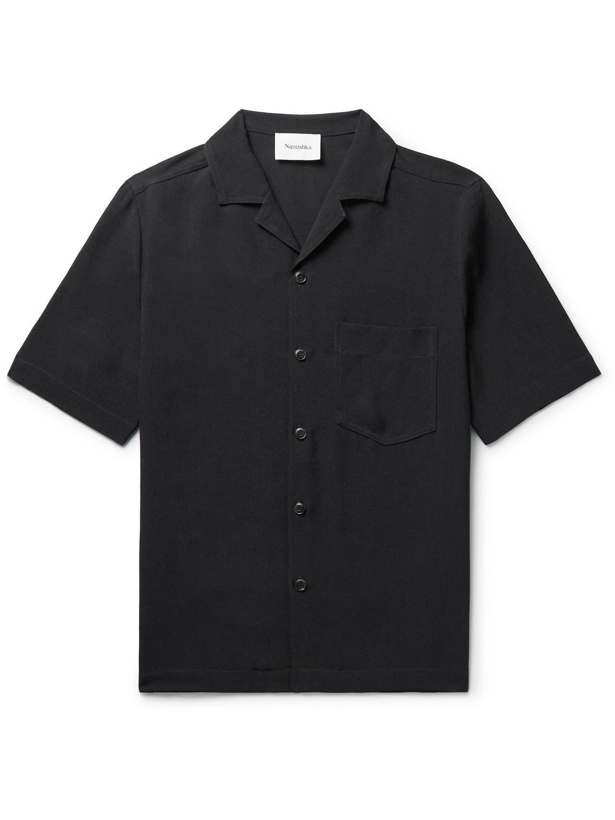Photo: Nanushka - Bodil Camp-Collar Woven Shirt - Black