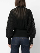 ALAÏA - Batwing-sleeve Ribbed-knit Jumper