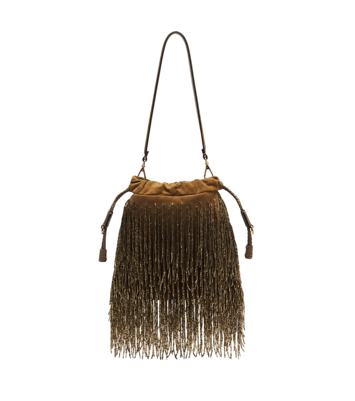 Photo: Etro Kalispera Small fringed suede shoulder bag
