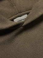 Fear of God Essentials - Logo-Intarsia Cotton-Blend Hoodie - Gray