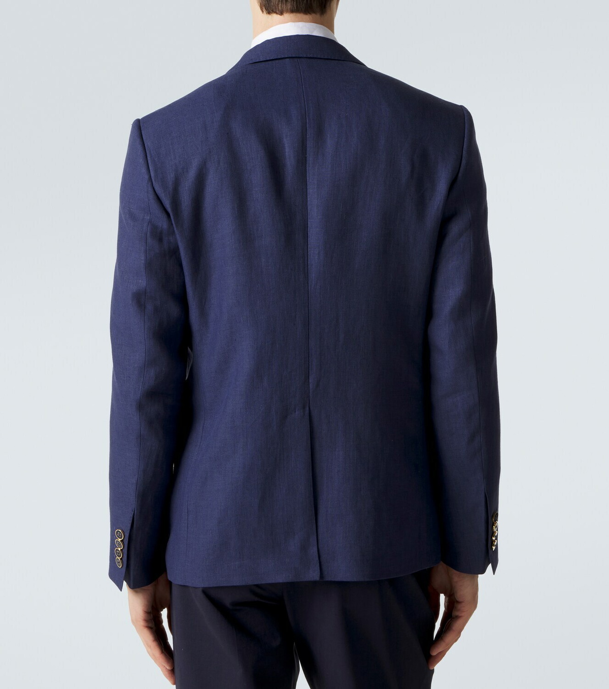 Dolce&Gabbana Logo single-breasted linen blazer