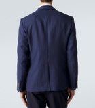 Dolce&Gabbana Logo single-breasted linen blazer