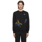 PS by Paul Smith Black Embroidered Mountain Sketch Sweatshirt