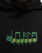 Butter Goods Caterpillar Embroidered Pullover Hood Black - Mens - Hoodies