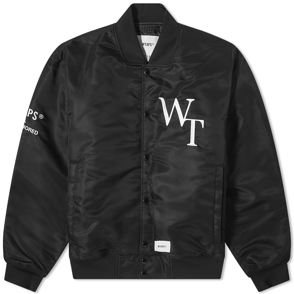 WTAPS Men's 14 Nylon Varsity Jacket in Black WTAPS