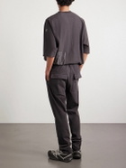 Rick Owens - Moncler Straight-Leg Logo-Appliquéd Embroidered Cotton-Jersey Sweatpants - Brown