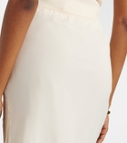 Róhe Lace-trimmed satin slip skirt