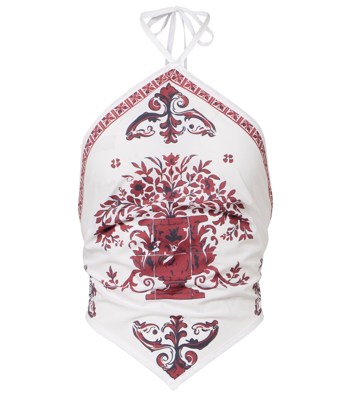 Photo: Bananhot Gemine printed cotton halterneck top