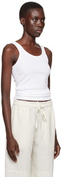 CDLP White Ribbed Tank Top