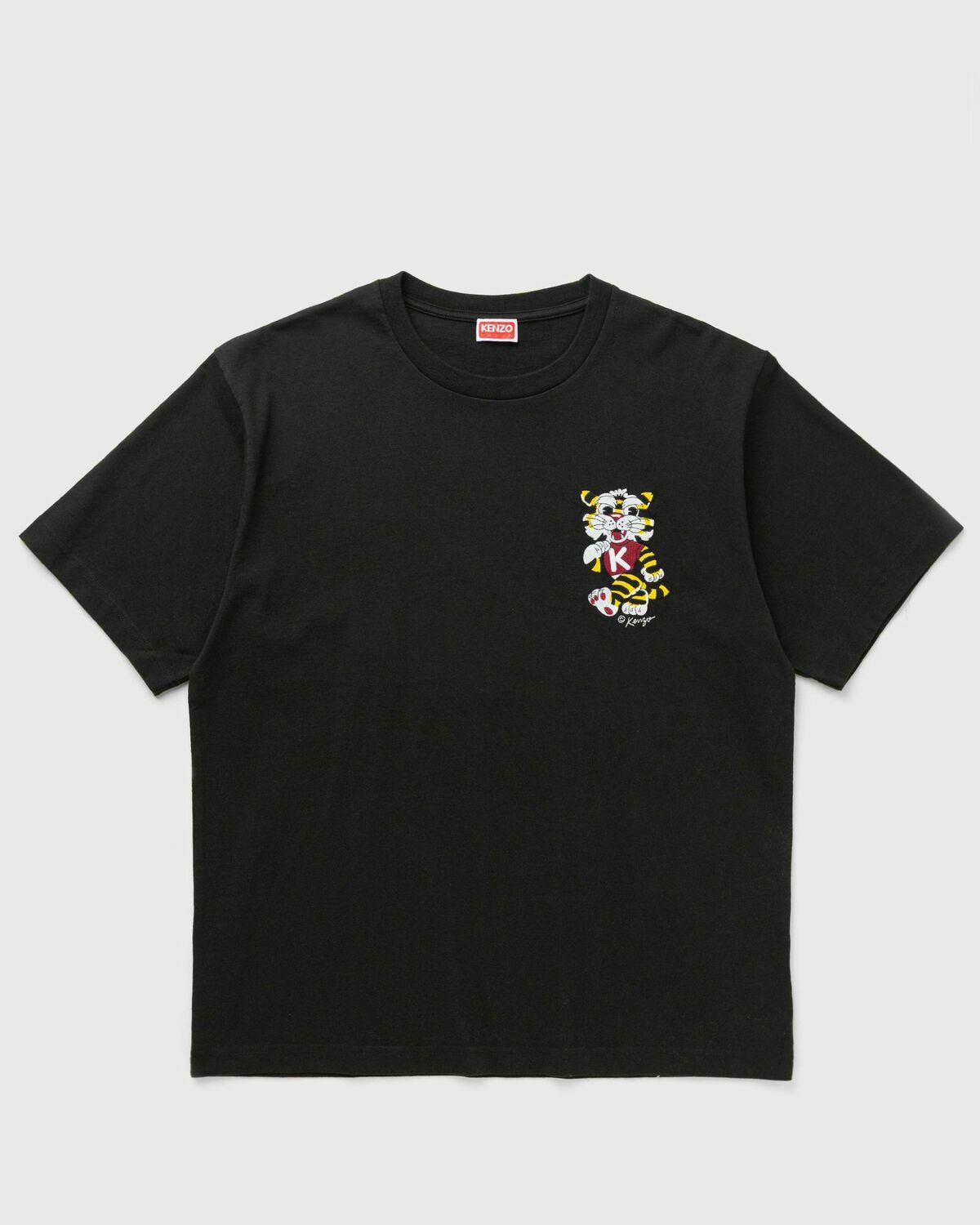 Kenzo GOTS WILD TIGER EMBROIDE TEE Black Mens Shortsleefe
