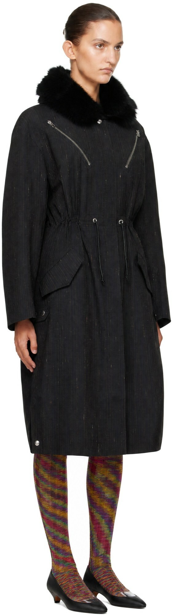 Kiko Kostadinov Gray Osprey Coat