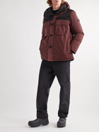 Yves Salomon - Reversible Two-Tone Cotton-Blend and Nylon Down Hooded Jacket - Burgundy