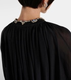 Miss Sohee Embellished silk chiffon cape
