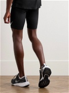 Nike Running - AeroSwift Logo-Print Ribbed Dri-FIT ADV Shorts - Black