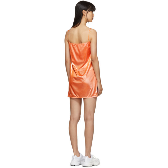 Anton Belinskiy Orange Lame Slip Dress
