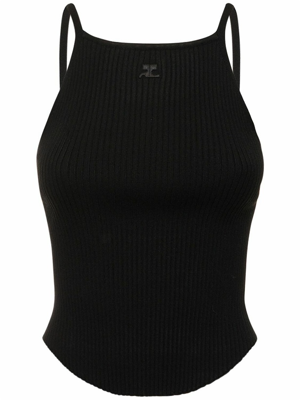 Photo: COURREGES - Holistic Ribbed Viscose Knit Tank Top