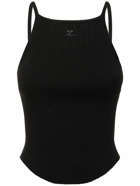 COURREGES - Holistic Ribbed Viscose Knit Tank Top