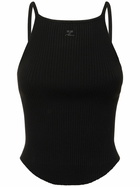 COURREGES - Holistic Ribbed Viscose Knit Tank Top