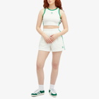 Adidas Women's Terry Cropped Tank Top in Off White
