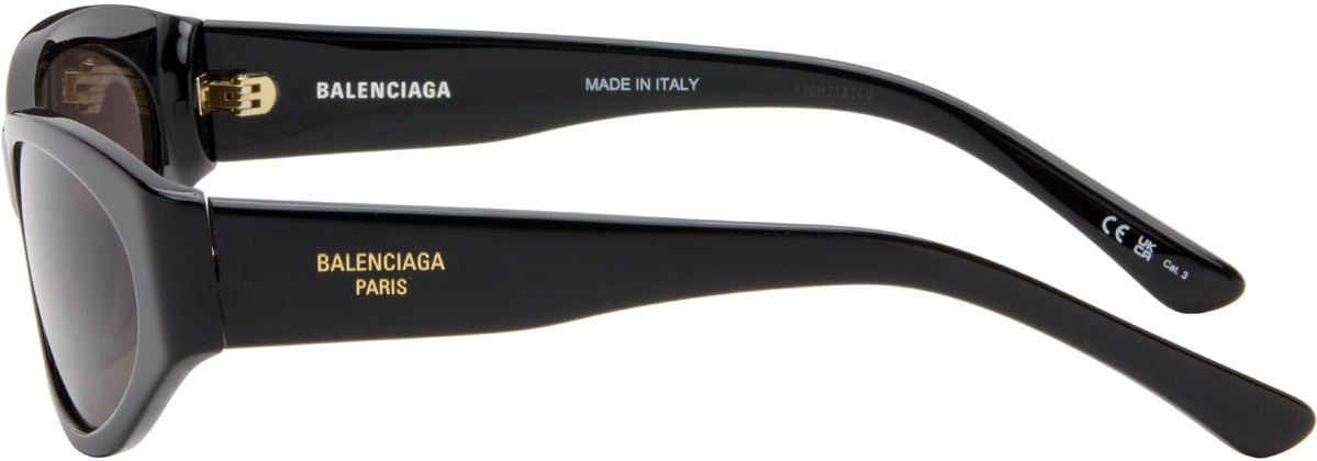 Balenciaga Black Tuesday Round Oval Sunglasses