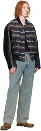 Marine Serre Multicolor Regenerated Tartan Scarves Bomber Jacket