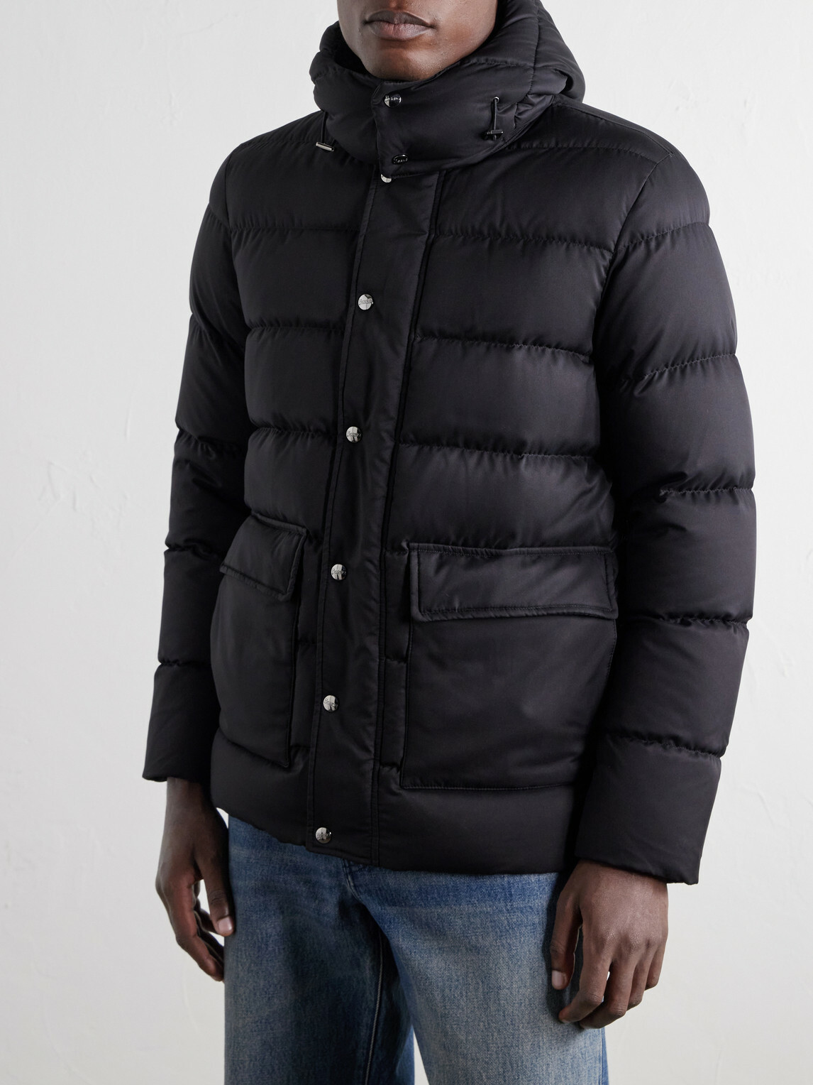 Herno - Arendelle Hooded Quilted Shell Down Jacket - Black