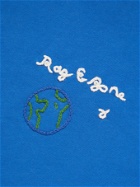 Rag & Bone - City Logo-Embroidered Organic Cotton-Jersey Sweatshirt - Blue
