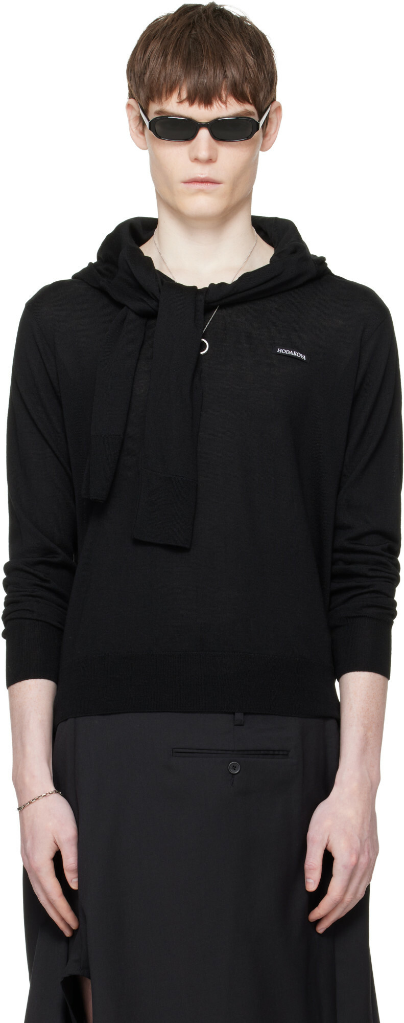 HODAKOVA Black Double Sleeve Sweater