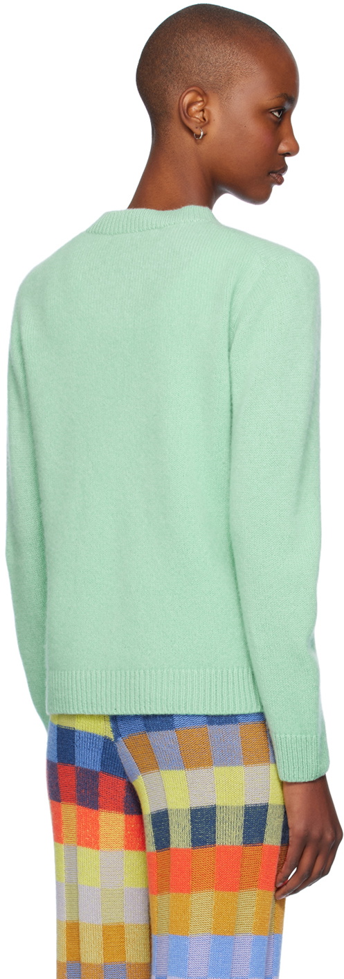 The Elder Statesman Green Malibu Crew Sweater