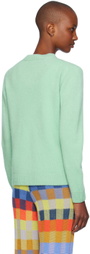 The Elder Statesman Green Malibu Crew Sweater