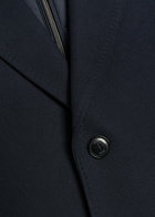Boss Layered Cotton-blend Coat Navy