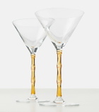 La DoubleJ Bamboo set of 2 martini glasses