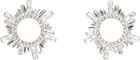Amina Muaddi Silver Begum Earrings