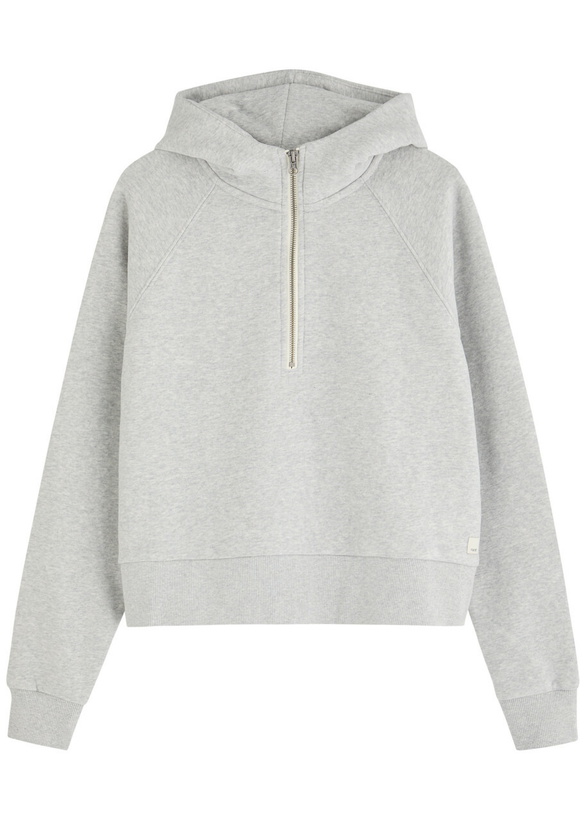 Photo: Vuori Restore Half-zip Hooded Jersey Sweatshirt Light Grey