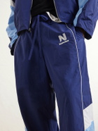 NAHMIAS - Straight-leg Logo-Embroidered Nylon Trousers - Blue