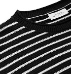 Saturdays NYC - Striped Cotton and Cashmere-Blend Sweater - Black