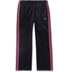 Needles - Striped Grosgrain-Trimmed Tech-Jersey Track Pants - Blue