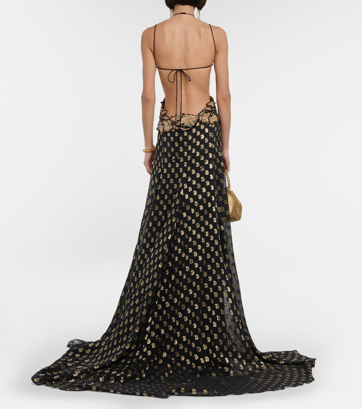 ETRO★素敵！Abito Amber Beads Embroidered Silk Striped Dress ETRO 'Abito Amber' Beads Embroidered Silk Striped Dress sz