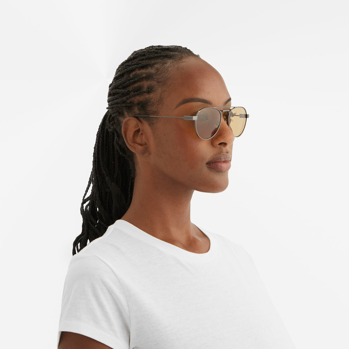Saint Laurent Sunglasses Saint Laurent SL 708 Sunglasses in Ruthenium/Brown 