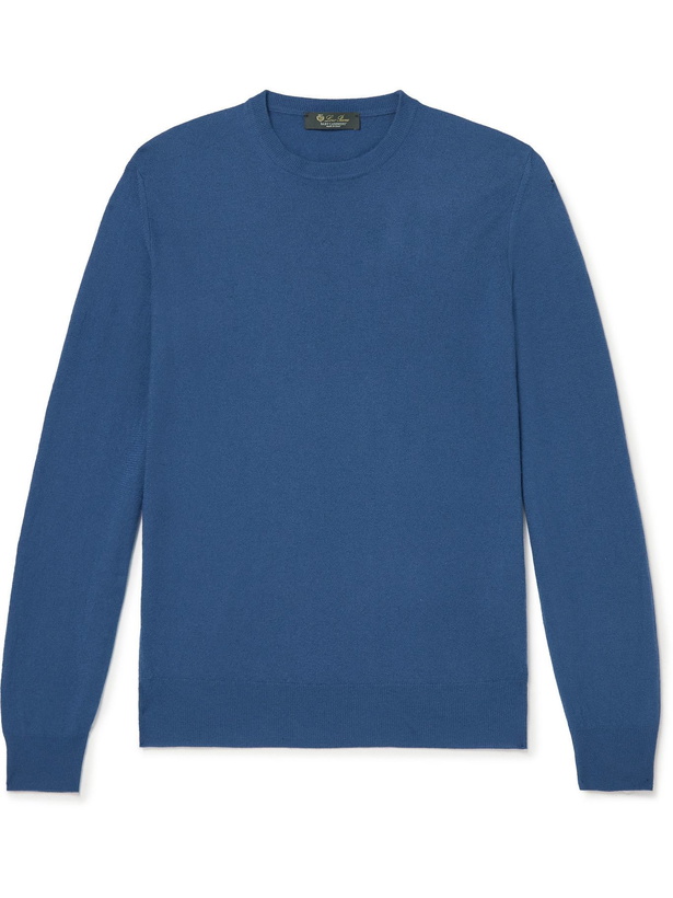 Photo: LORO PIANA - Slim-Fit Baby Cashmere Sweater - Blue