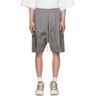 Rick Owens Gray Tower Heizer Cargo Shorts