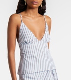 SIR Lista pinstripe cotton-blend top